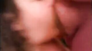 He stuck his friend's dick in her mouth and she sucked it