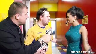 The crowd of guys fucked her by turns in anal