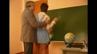 An old teacher seduced and fucked a naive student