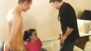 A depraved young nanny who likes to fuck in anal with her clients