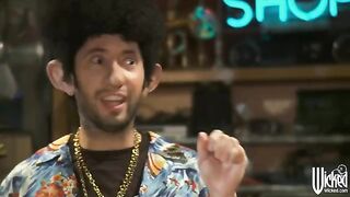 A muscular guy fucks all these bitches every day