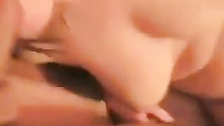 The girl spreads her legs to show her holes, including her big clitoris