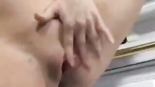 A man came to the pregnant woman and made her cum in the vagina