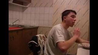 The cancer has spread, so the mother fucks her son in the kitchen