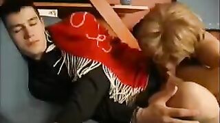 A mom woke up her son with a blowjob, showcasing intense passion