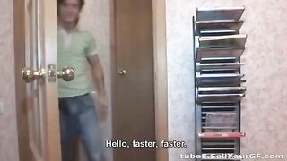 Young guy makes amateur porn with his girlfriend