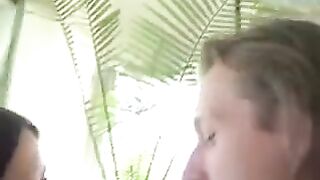A camera records a girl's pussy under her skirt