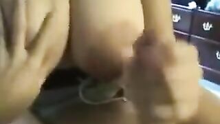 The fat woman swallowed all the sperm without any problems