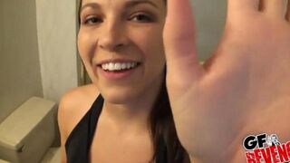 A quickie in the bathroom with a stunning beauty, that’s it!