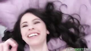 Amateur brunette gets fucked on the camera