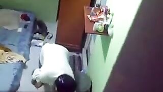 Spy camera in the room of a girl in the hostel