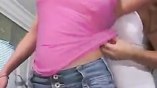 A girl with a pierced pussy, Cooney, was licking the pussy of her girlfriend