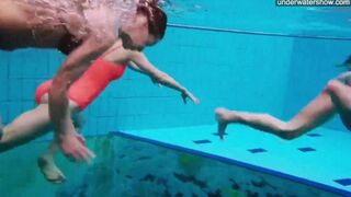 A secret camera took pictures of naked girls in the pool