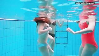 A secret camera took pictures of naked girls in the pool