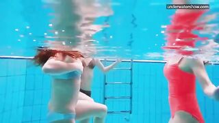 A secret camera took pictures of naked girls in the pool