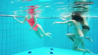 A secret camera took pictures of naked girls in the pool