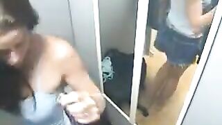 A man shooting his naked sister with a hidden camera