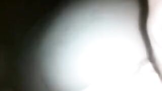 The girl was fucked at night, her tight pussy captured on video