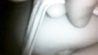 The girl was fucked at night, her tight pussy captured on video