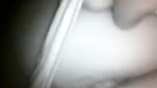 The girl was fucked at night, her tight pussy captured on video