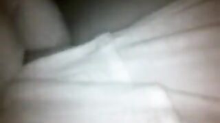 The girl was fucked at night, her tight pussy captured on video