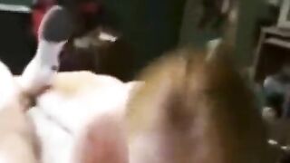 The girl was caught and thrown on the bed for more