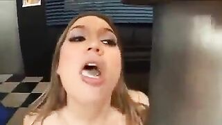 A man with a huge cock fucks a fat woman