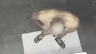 A man has no shame and showers on a hidden camera