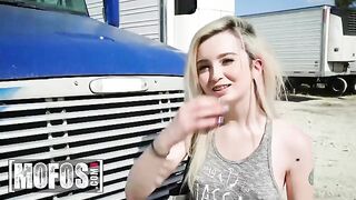 Small-breasted teen Lexi Lore gets banged in Jesse’s truck