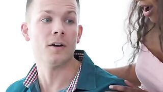 Demi Sutra massages her friend’s boner before a date