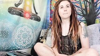 A funny hirsute girl gets undressed and brings herself to a squirting orgasm