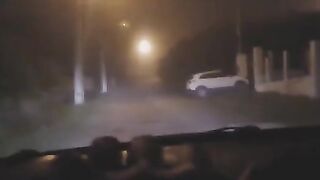 The blonde woman was exercising outdoors when she met a stranger who fucked her