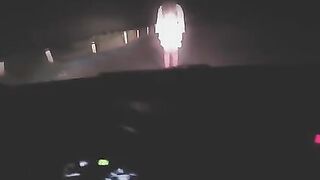 The blonde woman was exercising outdoors when she met a stranger who fucked her