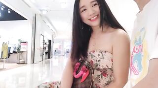 An appetizing random girl meets a guy and fucks with him