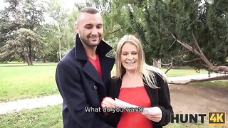 A stranger got lucky to fuck a pregnant lady in Hunt4K style