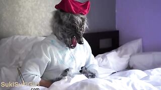 Petite redhead fucks passionately with the guy in a rough sex scene