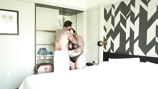 Fat BBW cheats on her husband and fucks a stranger in the hotel room
