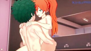 Izuku Midoriya and Itsuka Kendo fuck in the locker room for sexx sexxx