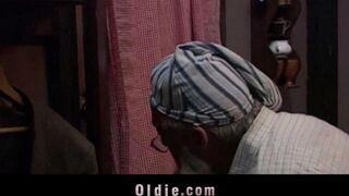 A grandfather punished his granddaughter for her naughty behavior