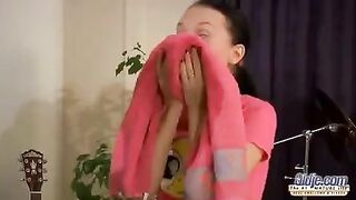 An aged man fucks in his ass a young girl with juicy natural tits