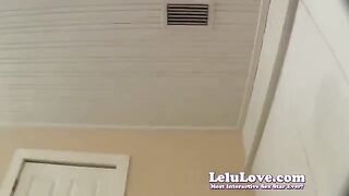 The guy pushed it to the girl and made a steep blowjob