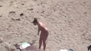 A couple enjoy each other in a completely naked form right in the middle of the sea
