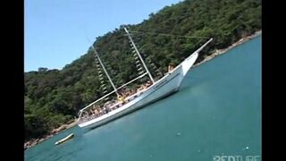 A lot of bitches are ready to have sex on a yacht