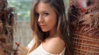 Young Russian takes off her clothes and shows her body parts