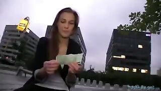 Girls agree to have sex for money in the open air