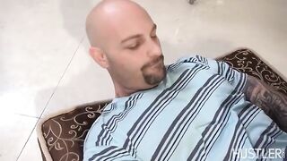 Nurse with big boobs helps the guy with erection problems