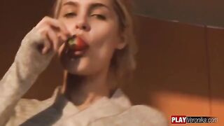 A girl got undressed and sat on a man's penis