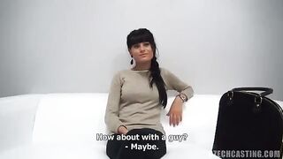 Condom sex with a girl from the casting in the Czech Republic
