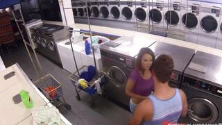 A man had sex with the stunning Dillion Harper in the laundry room