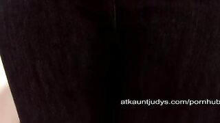 Old pussy masturbation with a Brunette, a solo and hot scene